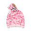BAPE Fall Winter Shark Pink Camo Full‑Zip Hoodie