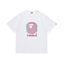 BAPE Style Glitch Colorblock Ape Head Short-Sleeve Tee - White