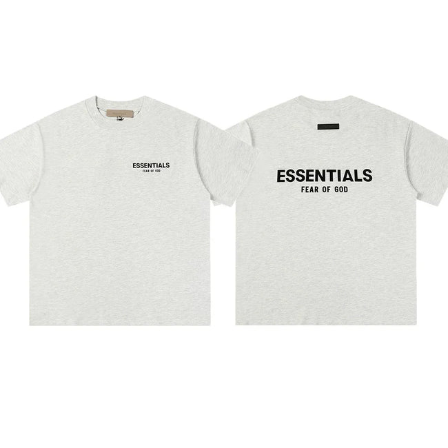 FOG double-line ESSENTIALS short-sleeved T-shirt men European and American couples trendy brand round neck loose cleanfit half-sleeved women (3) Hover Image