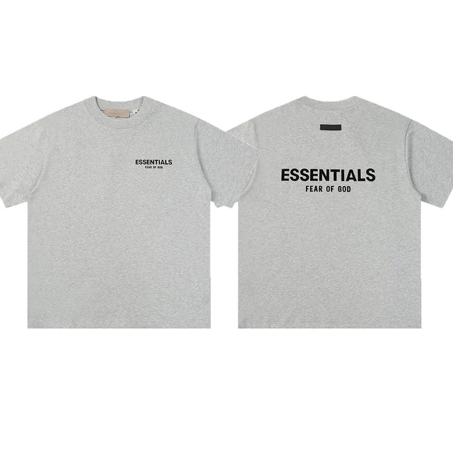 FOG double-line ESSENTIALS short-sleeved T-shirt men European and American couples trendy brand round neck loose cleanfit half-sleeved women (2) Hover Image